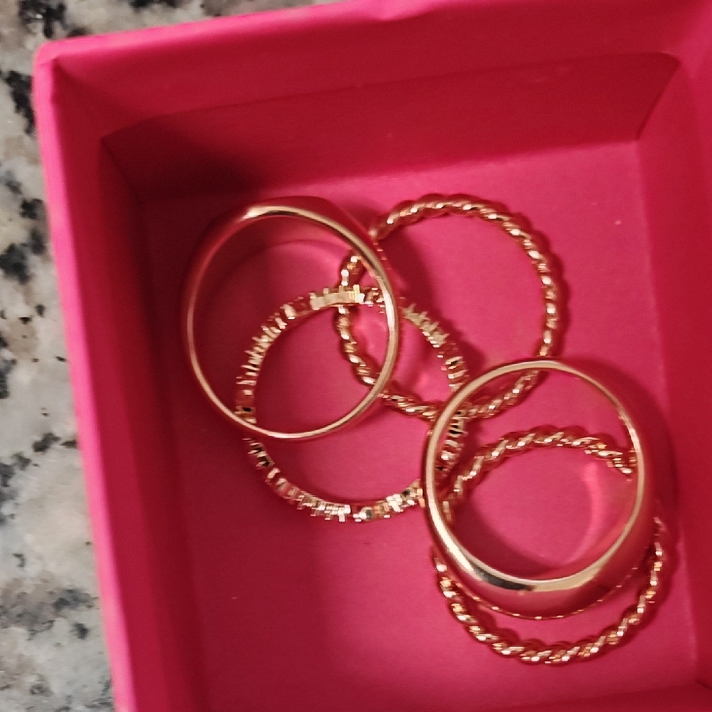 Gold-Tone Stackable Ring Set - Women's Jewelry